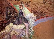 Henri  Toulouse-Lautrec in the circus Fernando, horseman on Weibem horse oil painting